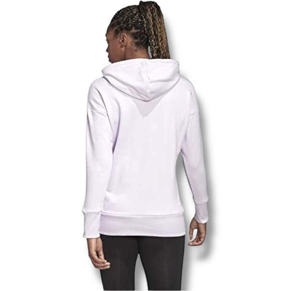 Adidas Women’s Light Gray/Lavender Fitted Sporty Long SleeveHoodie - Picture 3 of 16